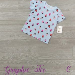DotDotSmile Graphic Tee Pink/Red Strawberries Size 6 *NWT* Dot Dot Smile t-shirt